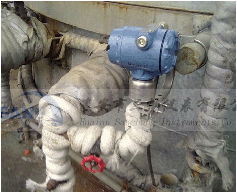 测量蒸汽管道的压力变送器安装示例